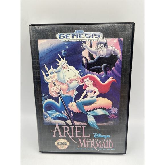 Ariel the Little Mermaid (Sega Genesis, 1992) Tested W/Case - Picture 1 of 9